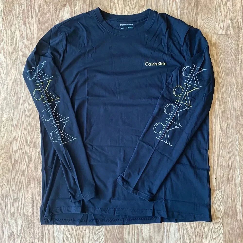 Calvin Klein Jeans Long Sleeve Graphic Tee Black XL